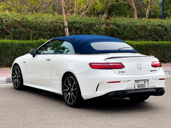 Mercedes Benz E400 Convertible 2023 WHITE RENTAL IN DUBAI - undefined